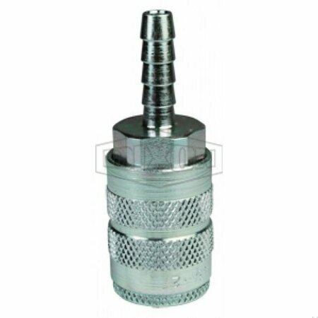 DIXON DQC DF Industrial Semi-Auto Pneumatic Coupler, 1/4 in Nominal, Coupler x Standard Barb End Style, St 2FS2